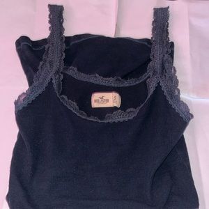 Navy Blue Hollister Lace tank top
